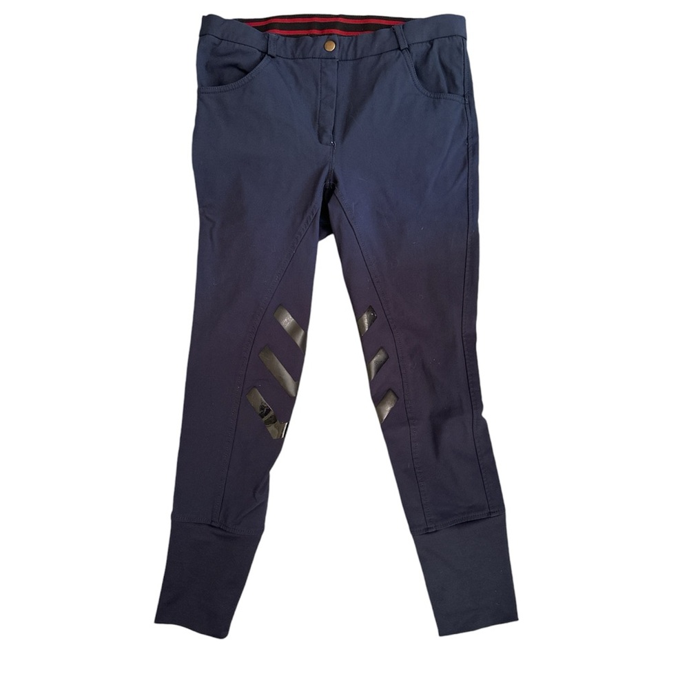 Horze Micro Silicone Full Seat Breech Navy Blue 28
